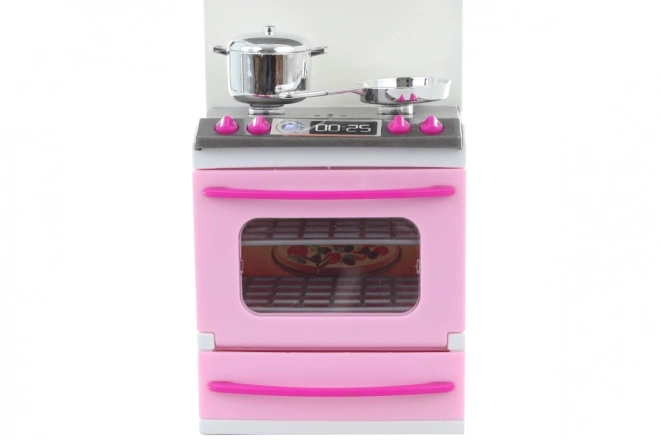 Plastic Dollhouse Kitchen Set with Oven