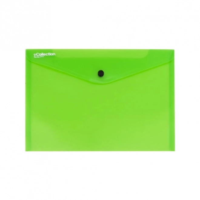 A4 document envelope with snap closure green