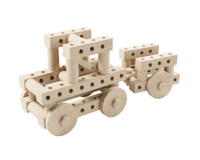 Wooden Building Set for Cars and Animals