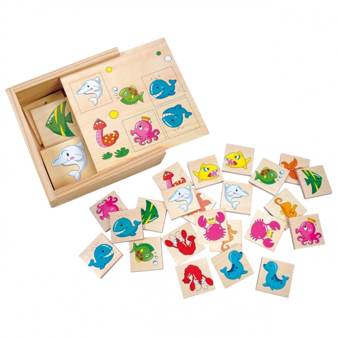 Wooden Memory Game Sea World