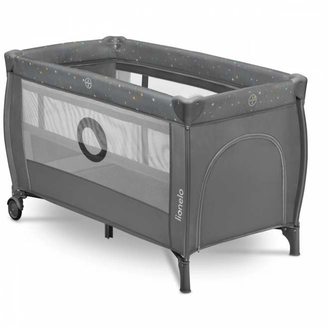 Travel Cot Lionelo Stefi Plus Gray Multicolor