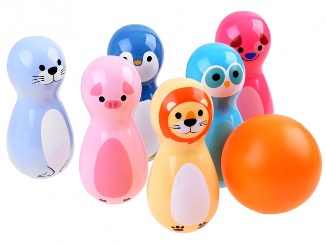 Colorful Animal Rattle Bowling Set