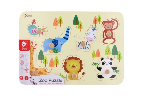 Wooden Zoo Animal Puzzle for Toddlers