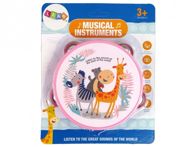 Musical Animal Tambourine for Kids