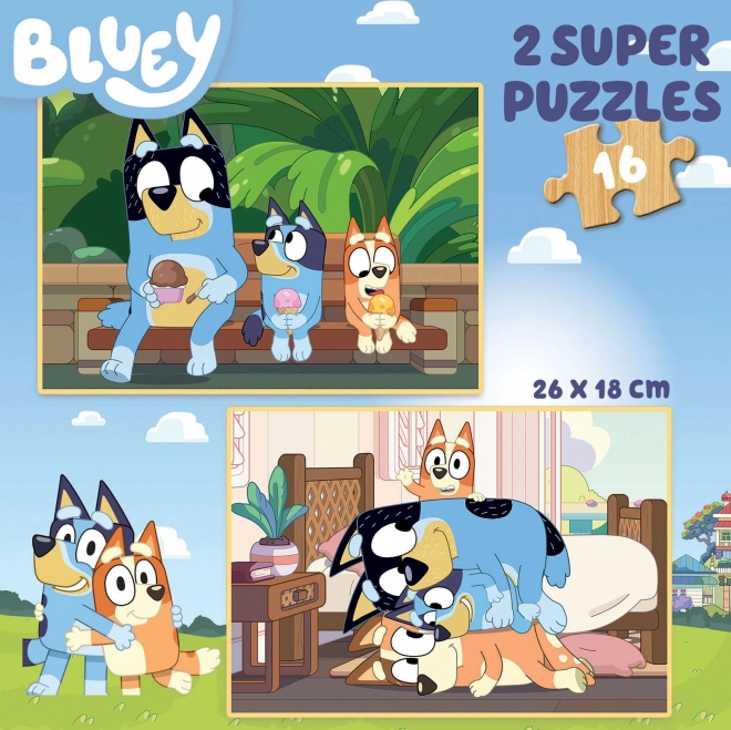 Wooden Puzzle Bluey by EDUCA