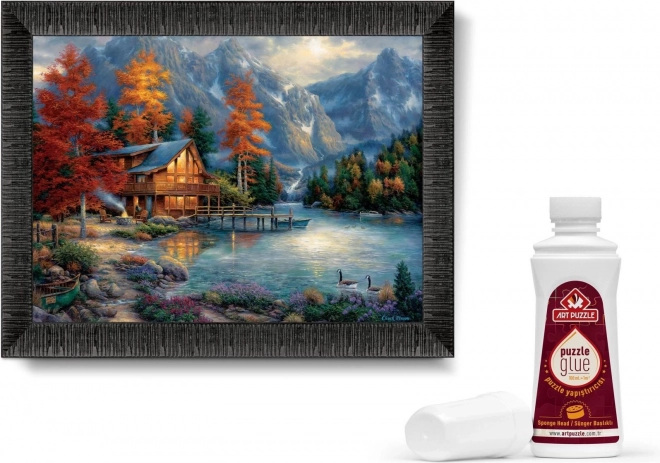 ART PUZZLE Puzzle with frame and glue 3in1 1000 pieces – Shadow over the river