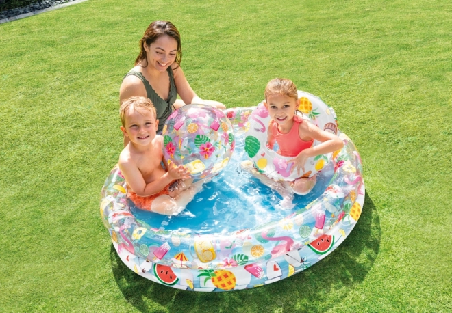 Inflatable Pool with Ring and Ball