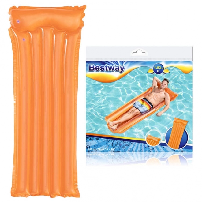 Inflatable Beach Mattress Deluxe 183 x 76 cm – orange