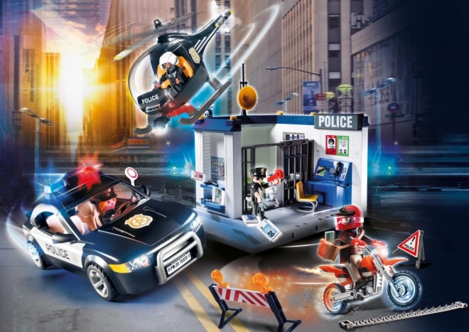 Police City Action Set with Car and Helicopter