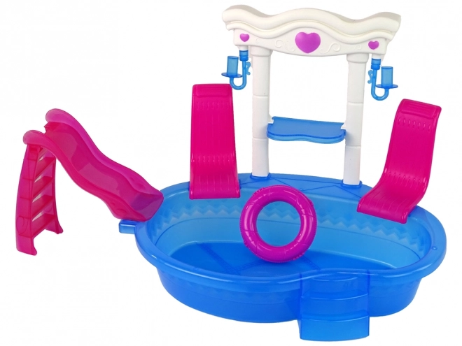 Children's Doll Playset with Pool and Slide