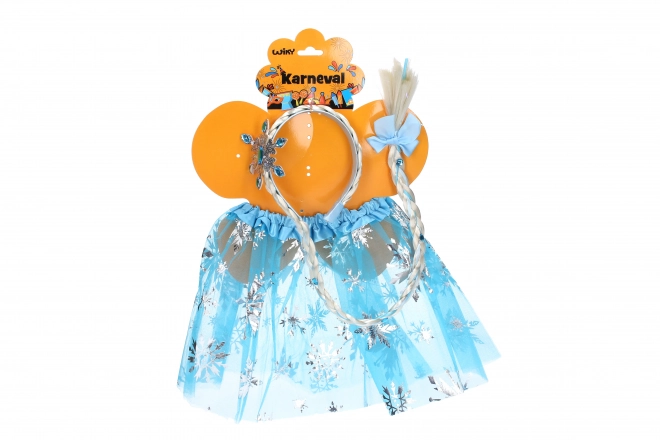 Carnival Set - Princess Blue Skirt with Headband