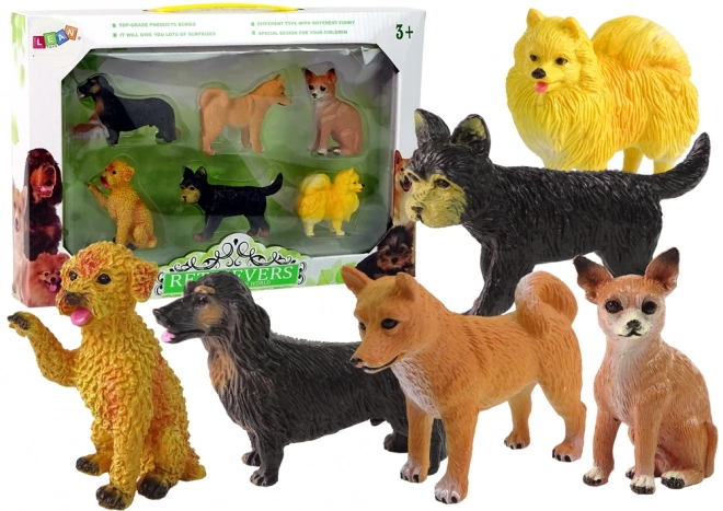 Set of 6 Dog Breed Figurines Famous Dogs of the World