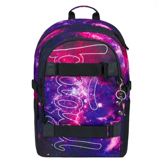 School Backpack Skate Galaxy