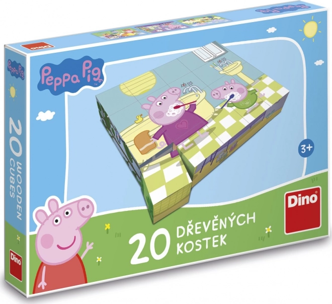 Peppa Pig Wooden Picture Cubes - Fun Day