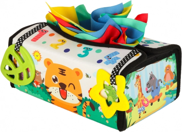 Sensory Montessori Toy with Handkerchiefs and Mat 2 in 1