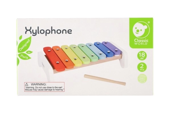 Colorful Wooden Xylophone with Mallet