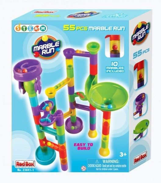 Marble Run Set Plastic 55-Piece