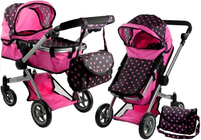 Dual Function Doll Stroller Alice in Polka Dots