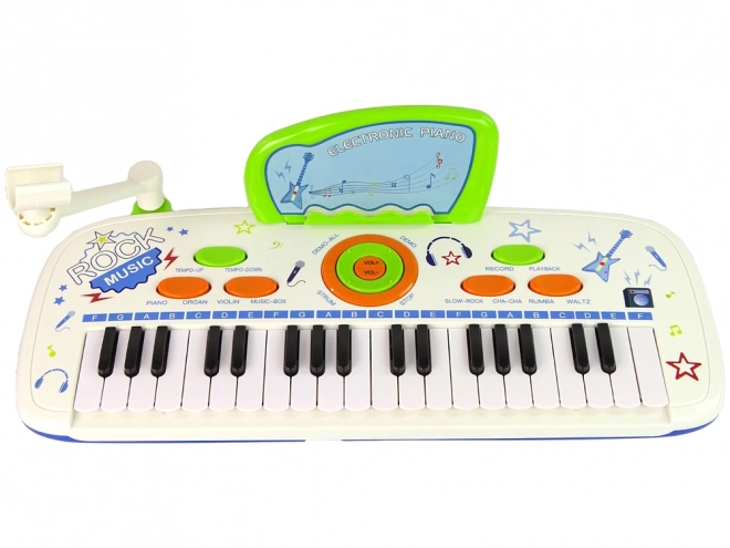 Electric Piano Keyboard for Kids Blue with USB and MP3