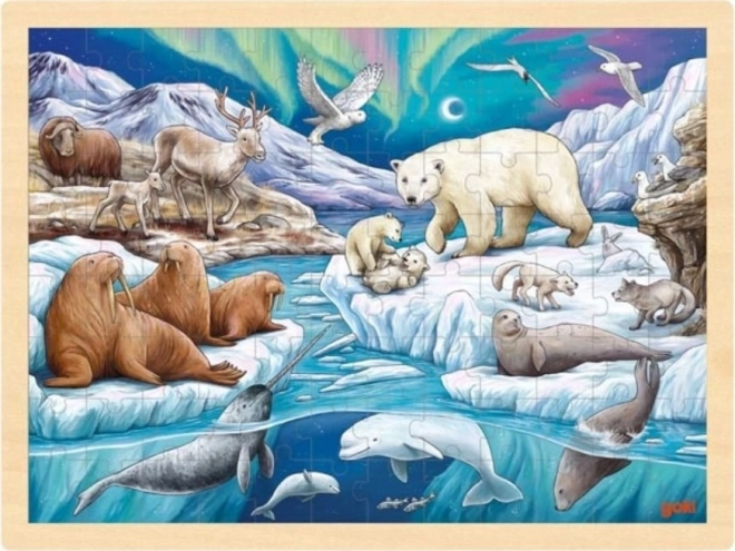 Goki Wooden Puzzle Polar Night