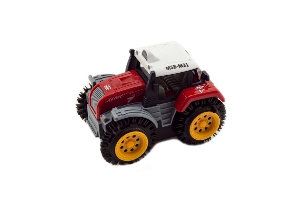 Traktor prevracací plast 10cm mix farieb na batérie