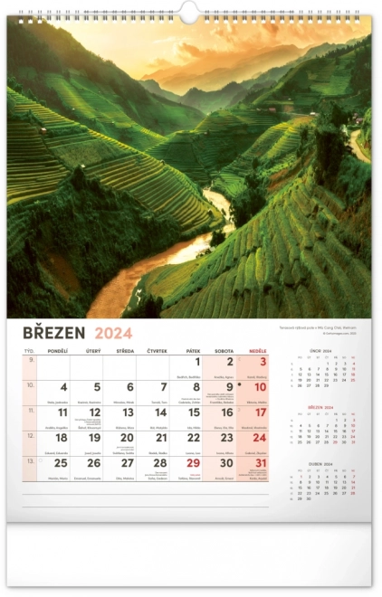 Wall Calendar Landscape 2024