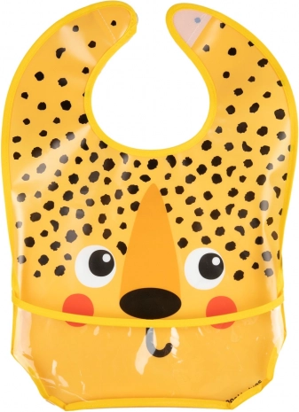 Canpol babies bavaglino in plastica con tasca BabiesBoo ghepardo