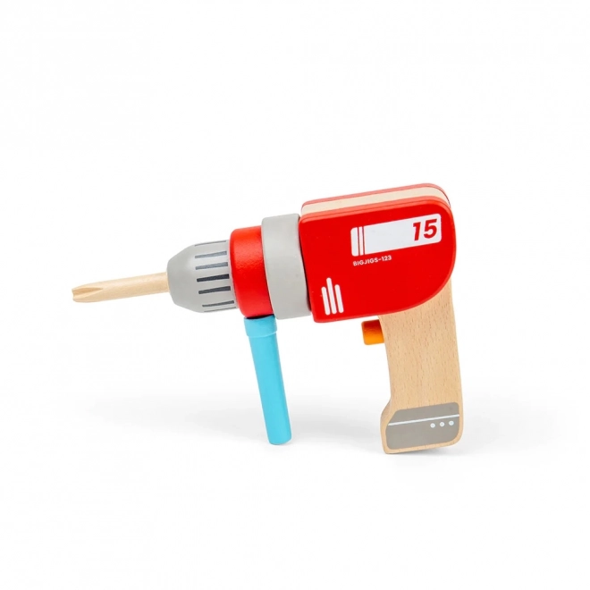 Wooden Toy Drill by Bigjigs Toys