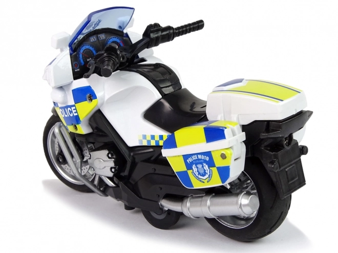 Police Motorcycle with Pull-Back Mechanism and Sound and Light Effects