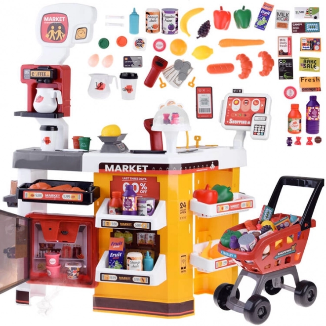 Large Supermarket Playset with Bakery and Accessories