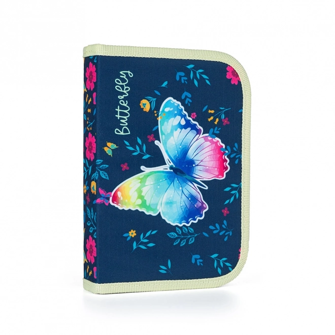 School Pencil Case with Butterfly Design