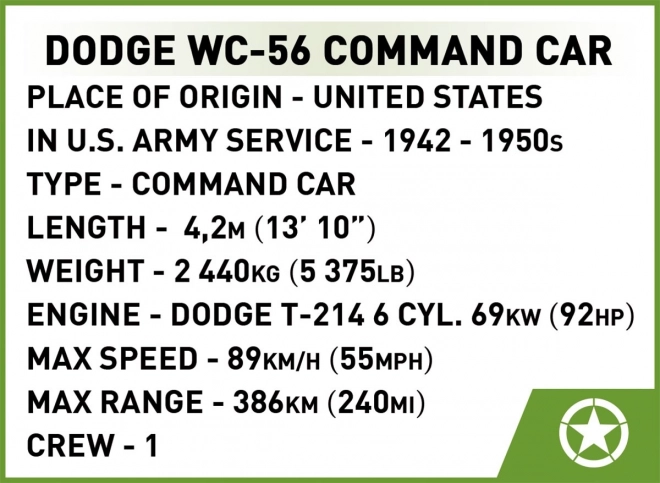 Dodge WC-56 Command Car Building Blocks