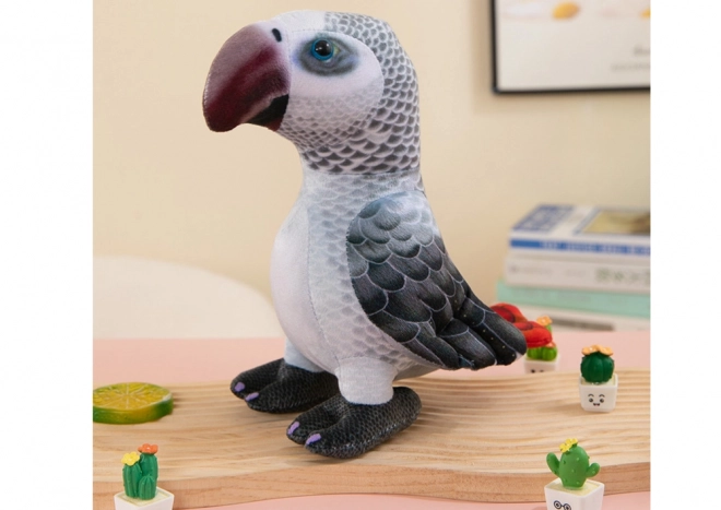 Plush Grey Parrot Toy