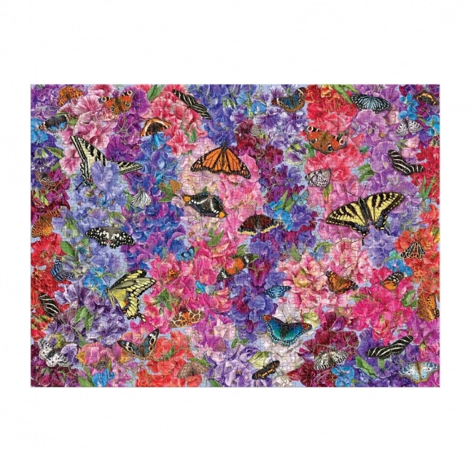 Butterflies in Sweet Peas Puzzle 1000 Pieces