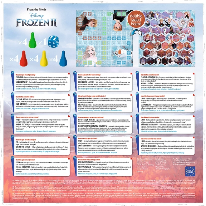 Soubor her 2v1 Člověče, nezlob se, Hadi a žebříky Frozen II/Ledové království II v krabici 24x24x5,5