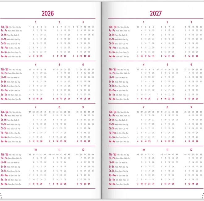 Stijlvolle zwarte zakformaat agenda met elastiek en penlus Aprint 2026