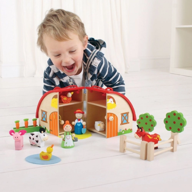 Farm Play Set in Suitcase