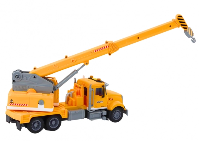 Yellow Crane Truck with Friction Drive and Light & Sound Effects