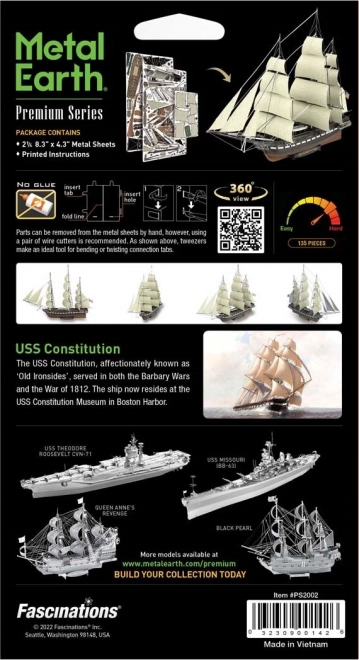 3D Metal Earth Puzzle Premium Series: USS Ship