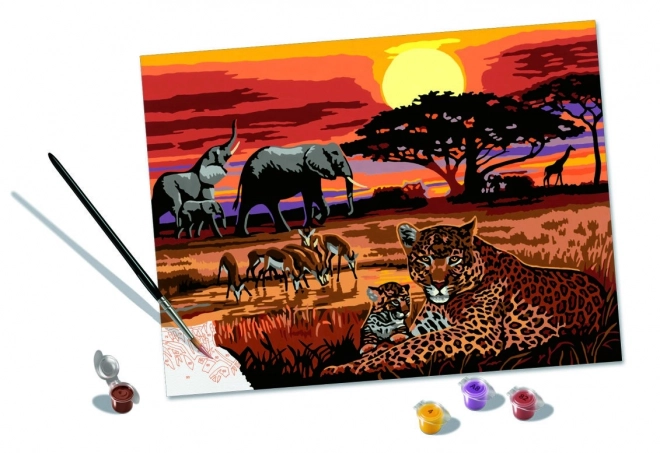 CreArt African Landscape Paint by Numbers Set