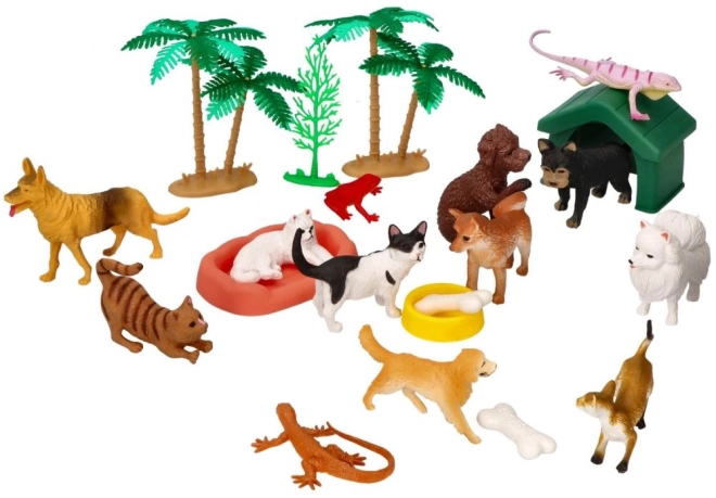 Pet World Animal Figures and Accessories Set