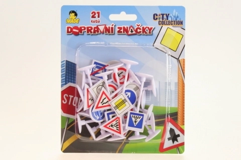 Traffic signs on card 21pcs