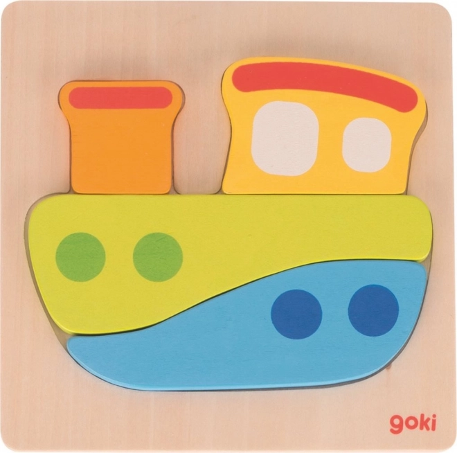 Goki Wooden Insert Puzzle Ship