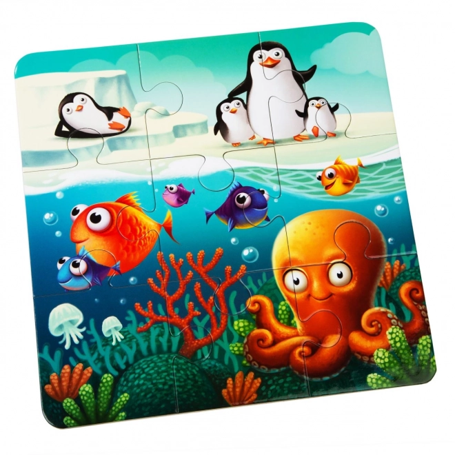 Puzzlika Favorite Animals 3 in 1 Puzzle Set