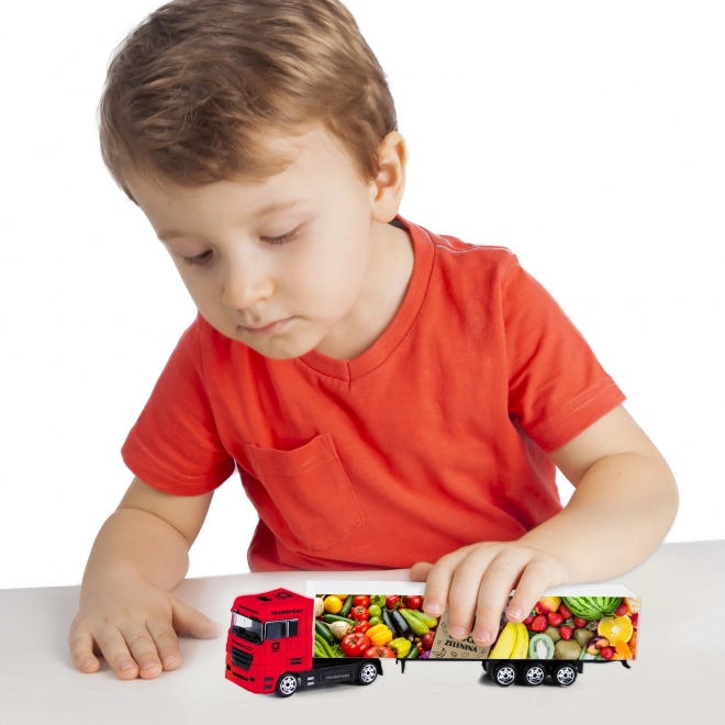 Toy Truck with Fruits and Vegetables