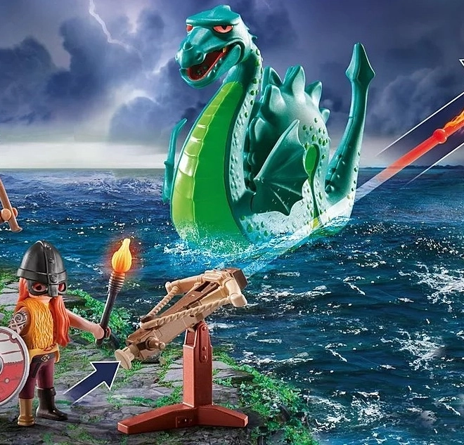 Ensemble de figurines Mon Viking et le serpent de mer