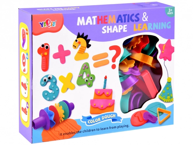 Colorful Modeling Clay Set with Number and Shape Molds