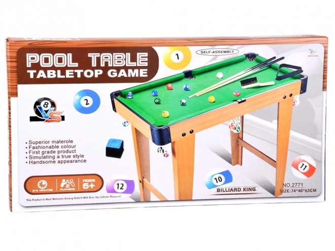 Complete Billiard Table Set with Accessories for Kids