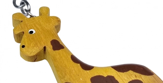 Large Wooden Giraffe Keychain