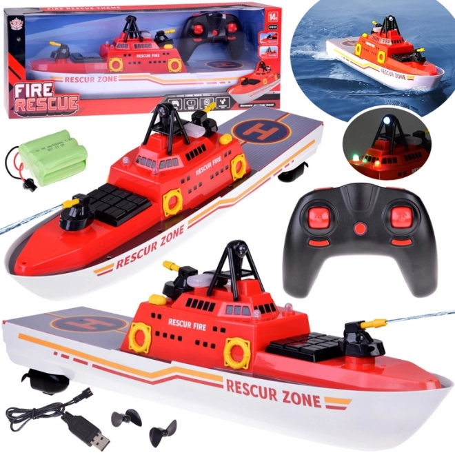 Remote Control Large Fire Rescue Boat